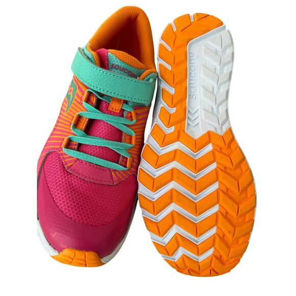 Saucony Kids Velocer A/C Sneaker Pink Turquoise Athletic Shoes 5.5W - Picture 5 of 9